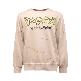 4261AS felpa uomo DISCLAIMER man stone washed sweathsirt