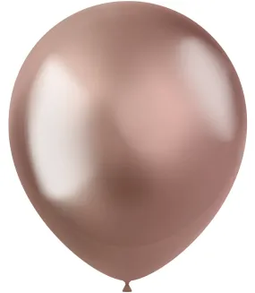 50 palloncini Shiny Star oro rosa 33 cm