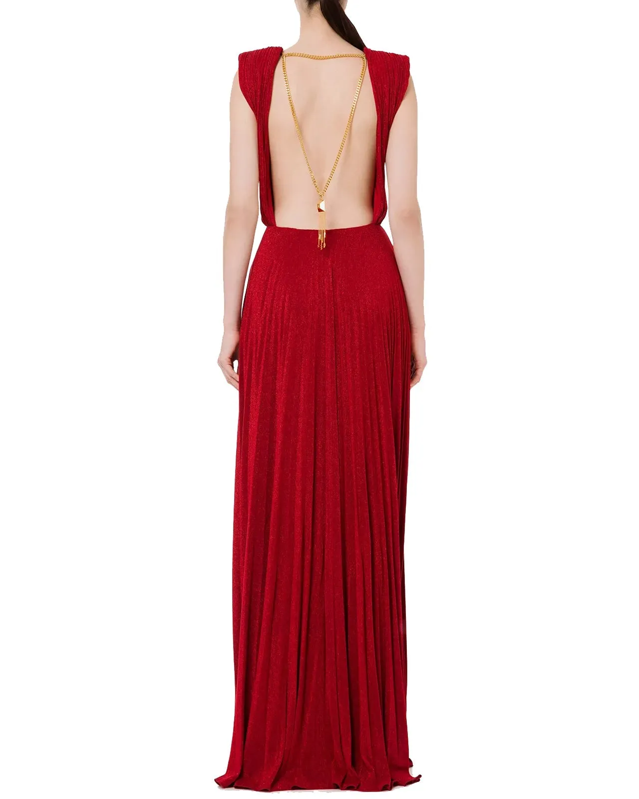 Abito Red Carpet jersey lurex rosso
