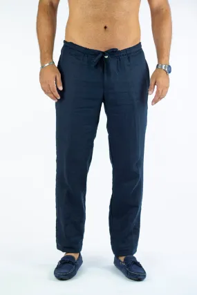  Amalfi Coast Pantalaccio lino elia blu made in italy  