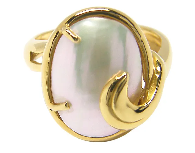 Anello in oro giallo 18kt con madreperla