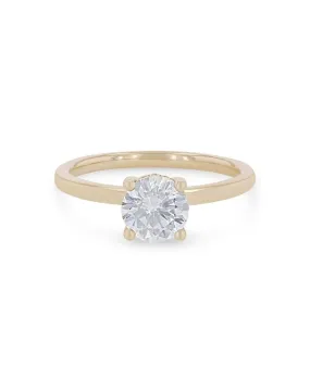 Anello in Oro Giallo con Diamante di Vari Carati
