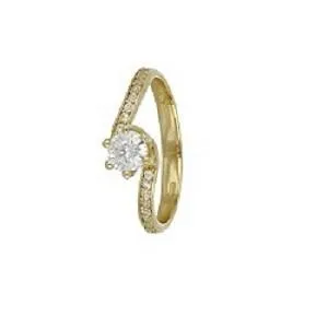 Anello Solitario Oro Giallo