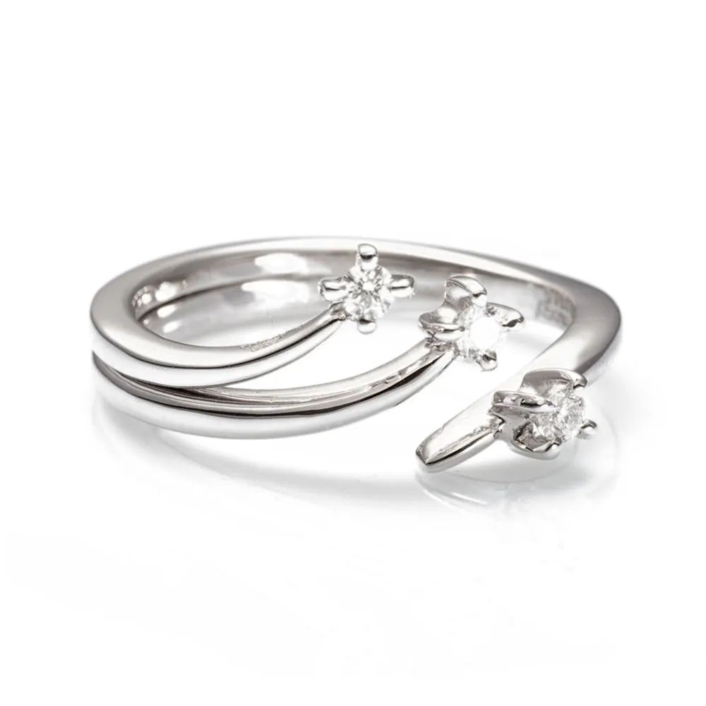 Anello Trilogy in Oro Bianco e Diamanti Davite & Delucchi
