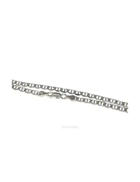 ARGENTO 925 : Collana o Bracciale uomo catena maglia marina 5mm massiccia chiara