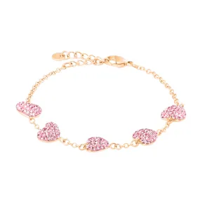 Bracciale Cuore Lady Phantasya Acciaio Rosa Cristallo Rosa 16+3 cm 1691474