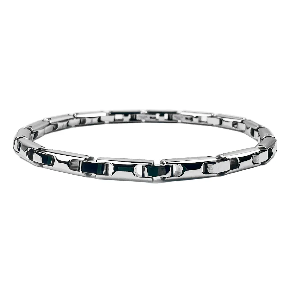 Bracciale da Uomo Zancan in Acciaio con Maglia Tubolare – Hiteck – EHB326