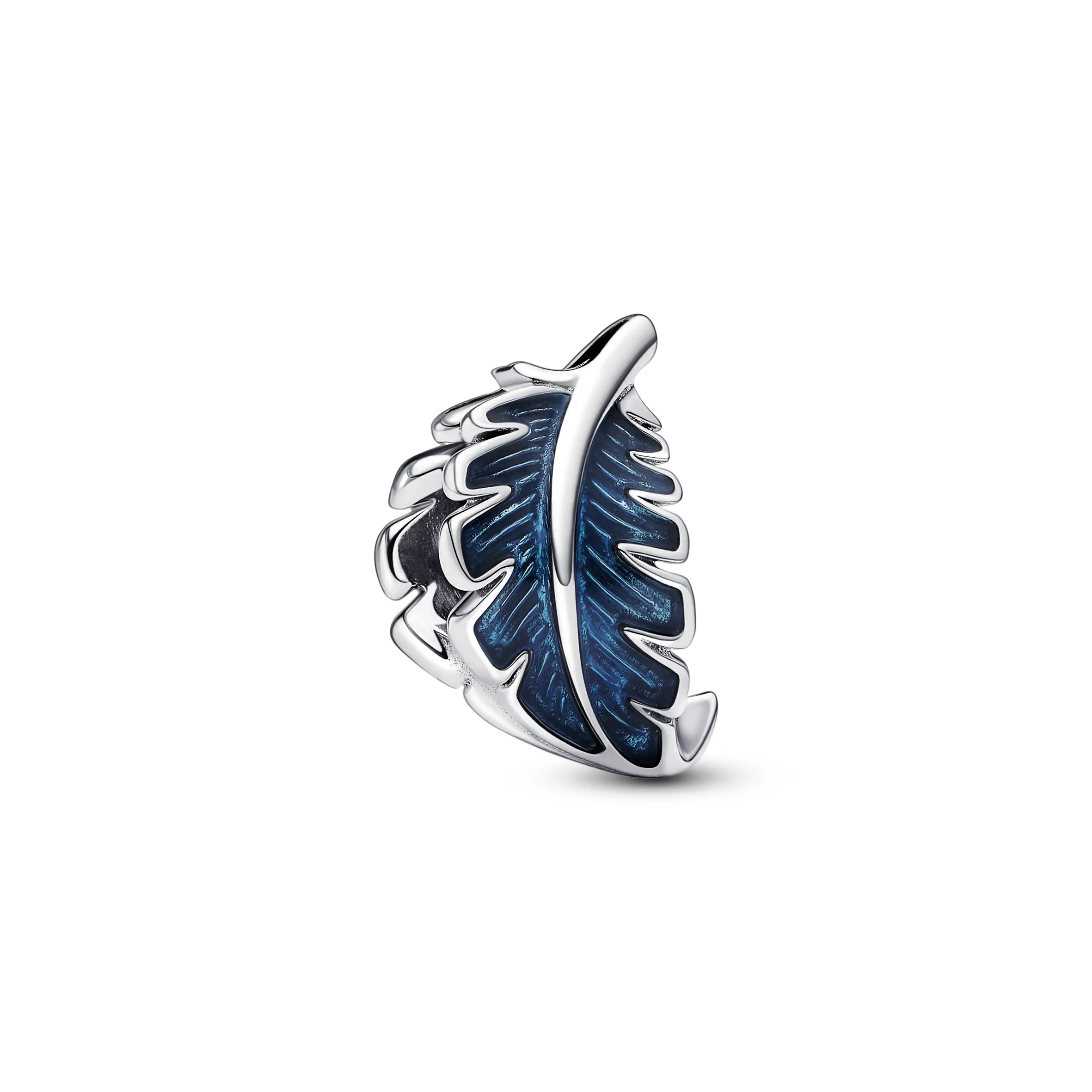 Charm Piuma Curva Blu