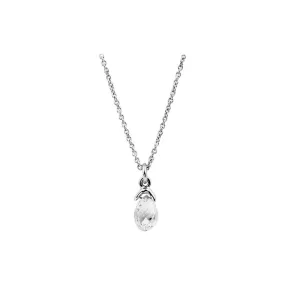 Ciondolo Diamante Briolette 1 carato in oro bianco 18k