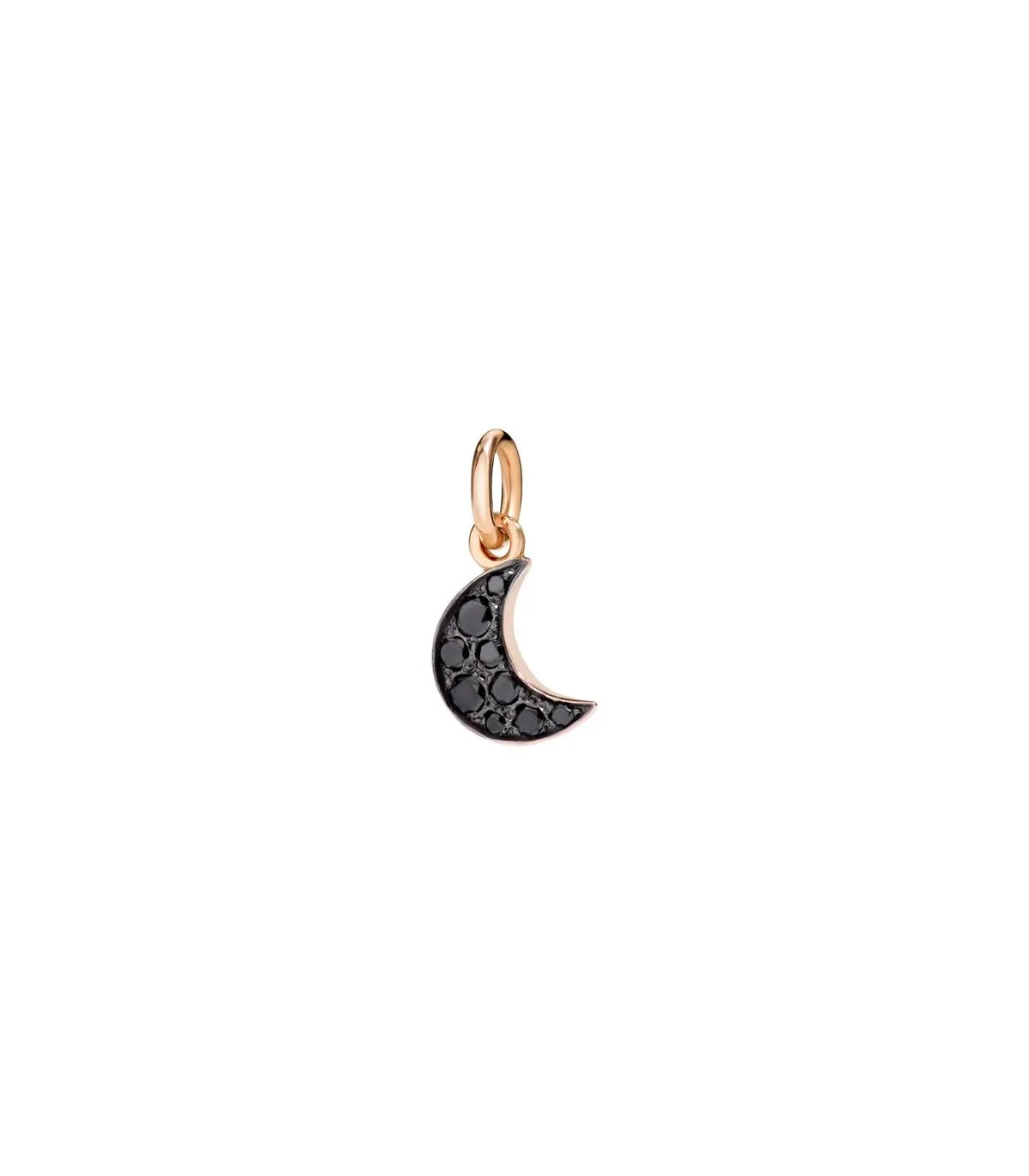 Ciondolo Donna Dodo Luna Nera Oro Rosa 9Kt e Diamanti DMLU/9/BB