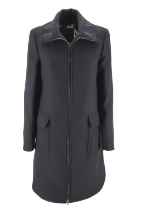 Coat with Love Moschino Logo / Black