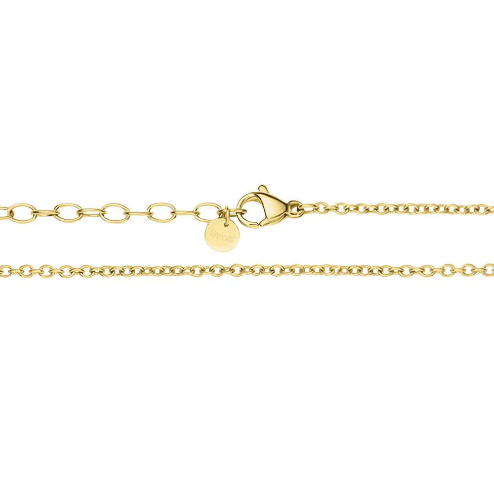 Collana Cuore Lady Code Acciaio Dorato Maglia Forzatina 45+5 cm 1691133