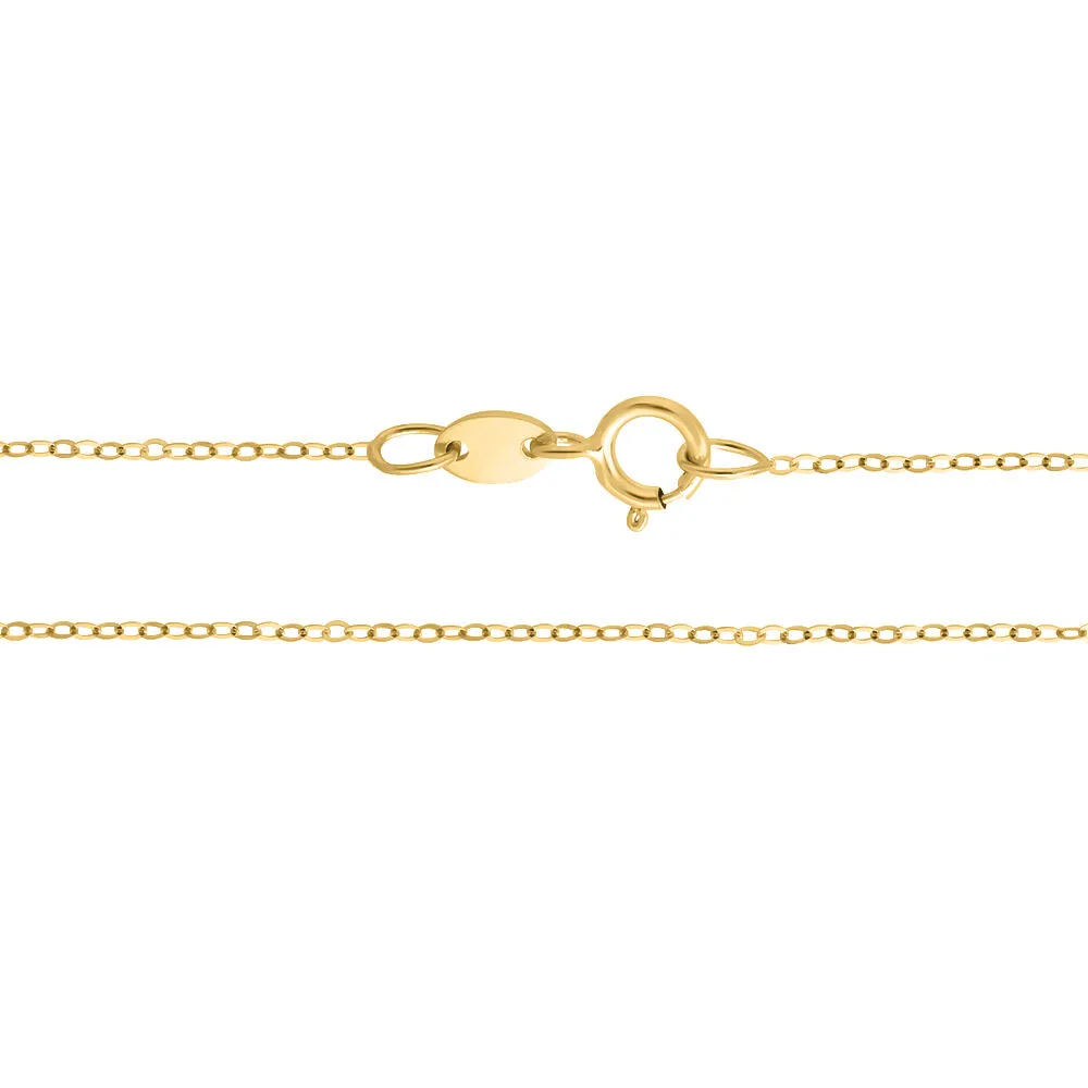 Collana Lettera G Claire Oro Giallo 375/1000 Maglia Rolo Cubic Zirconia Bianco 40 + 2 cm 1419309