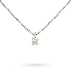 Collana punto luce oro bianco diamante 0,02ct Luigi Quaglia