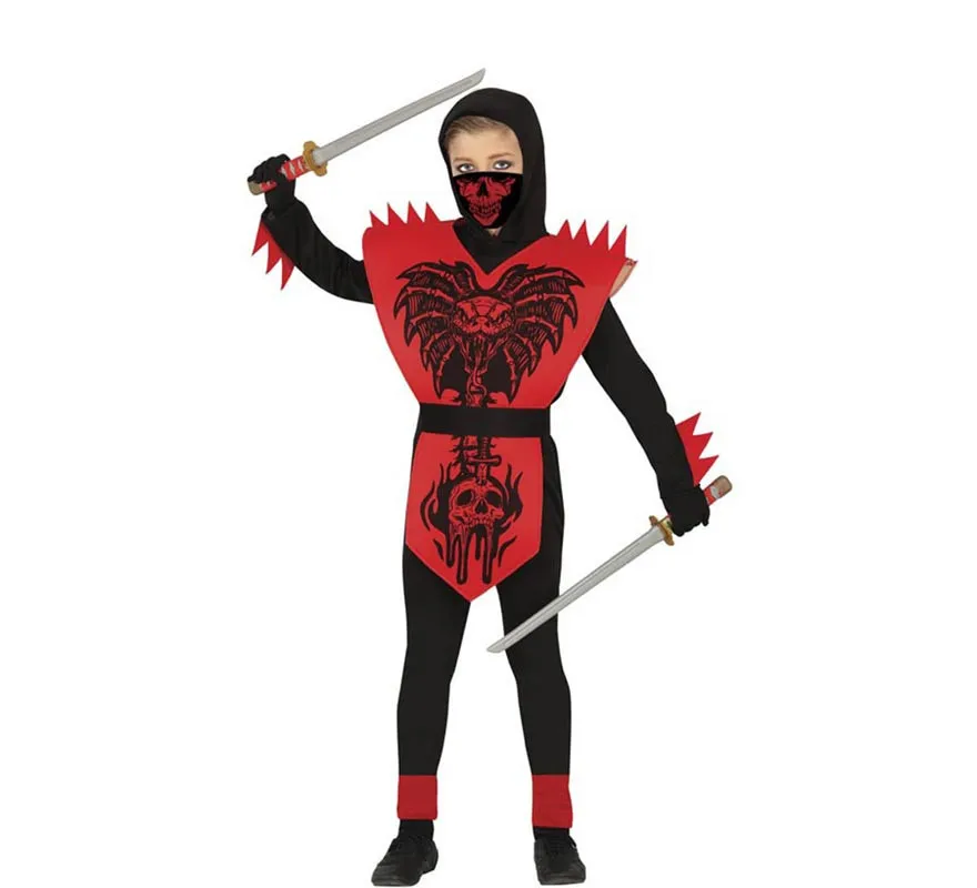 Costume rosso e nero da Cobra Ninja per bambino
