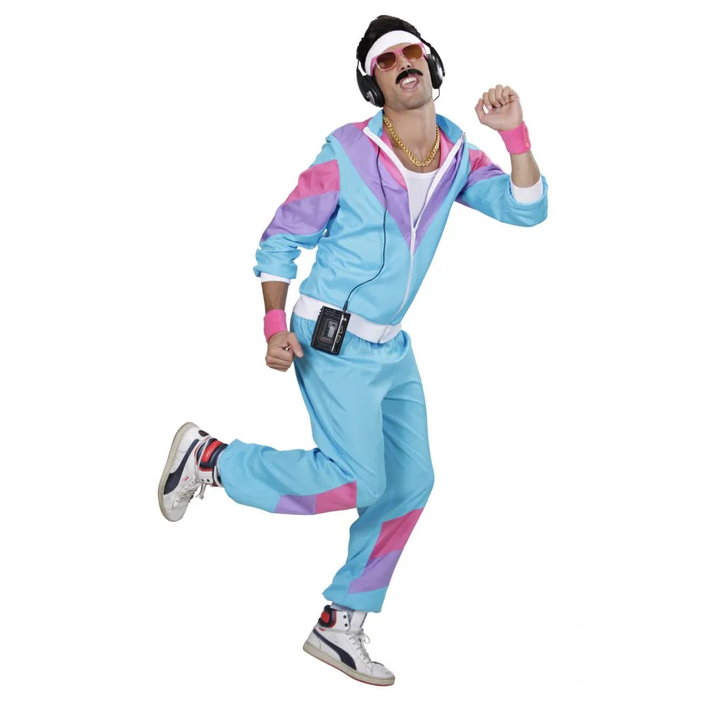 Costume Tuta Anni 80 Unisex per Feste a Tema, Taglia XXXL, Adulto