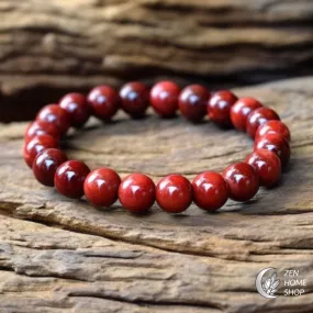 Diaspro Rosso - Bracciale elastico con pietre naturali da 8 mm