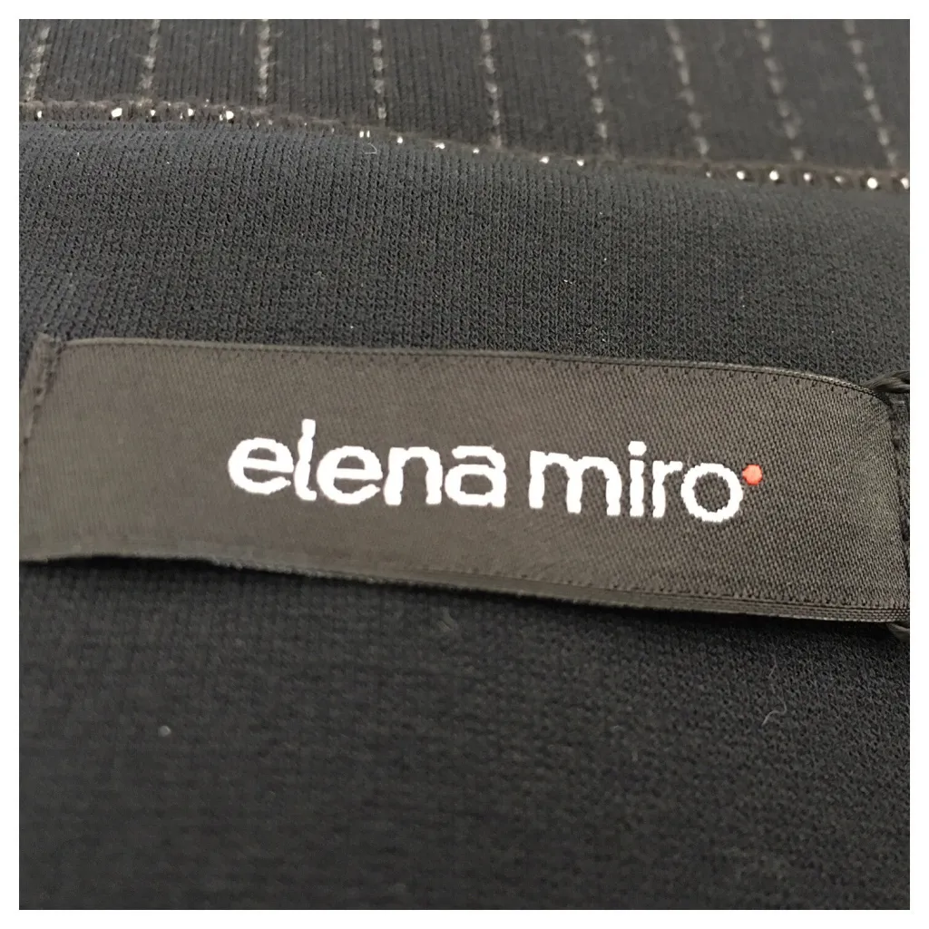 ELENA MIRO abito donna blu gessato