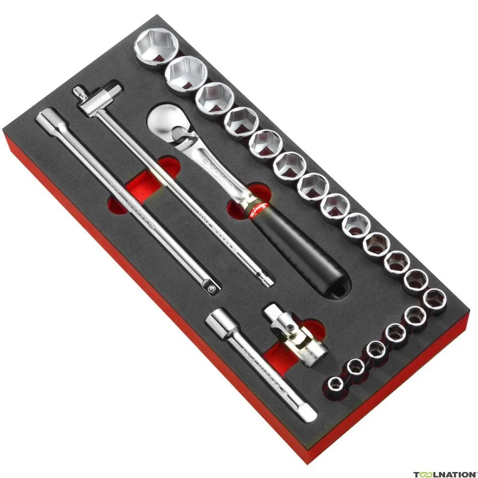 Facom MODM.SL1 Set di bussole per moduli 1/2" a 6 lati da 26 pezzi
