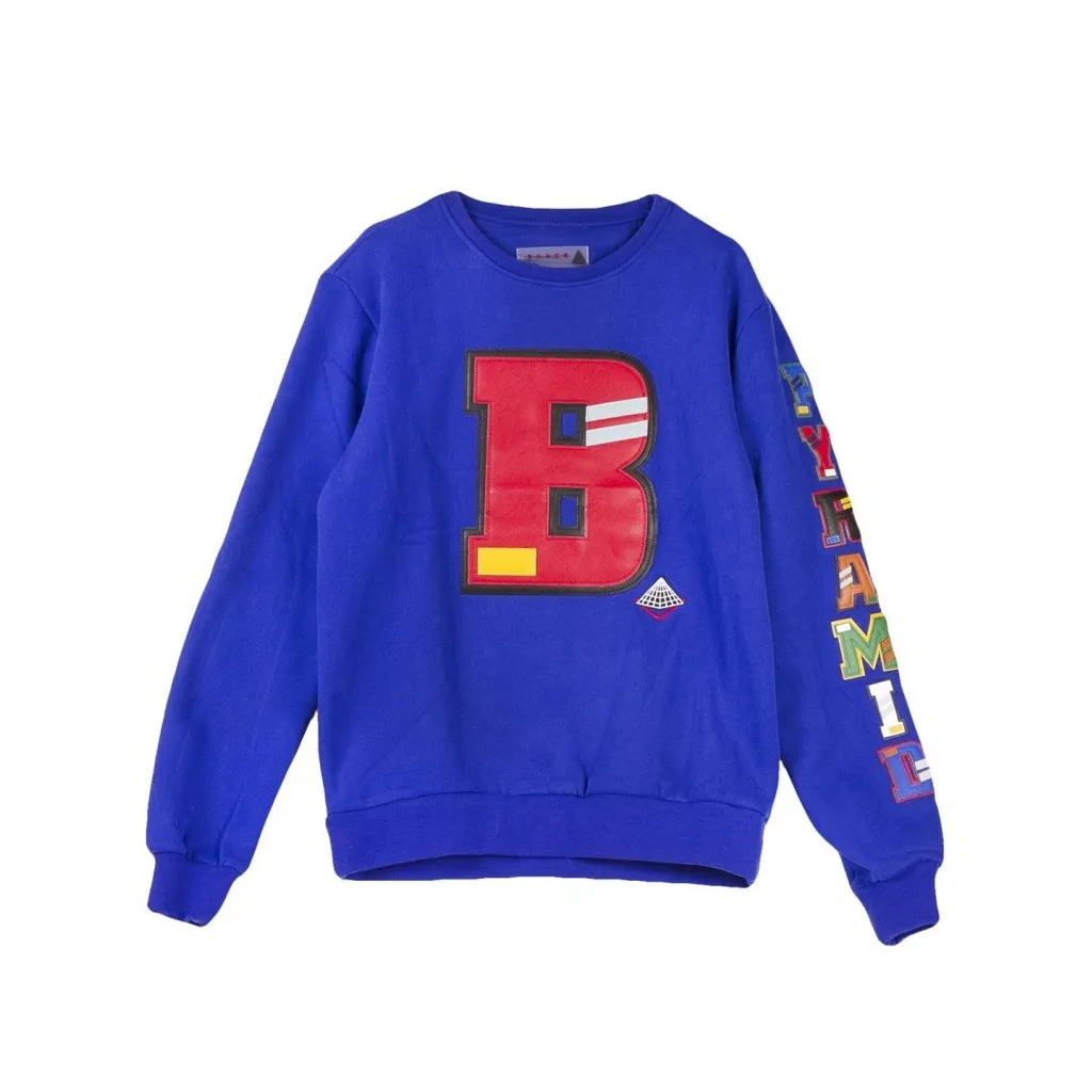 FELPA GIROCOLLO BIG B CREW BLUE