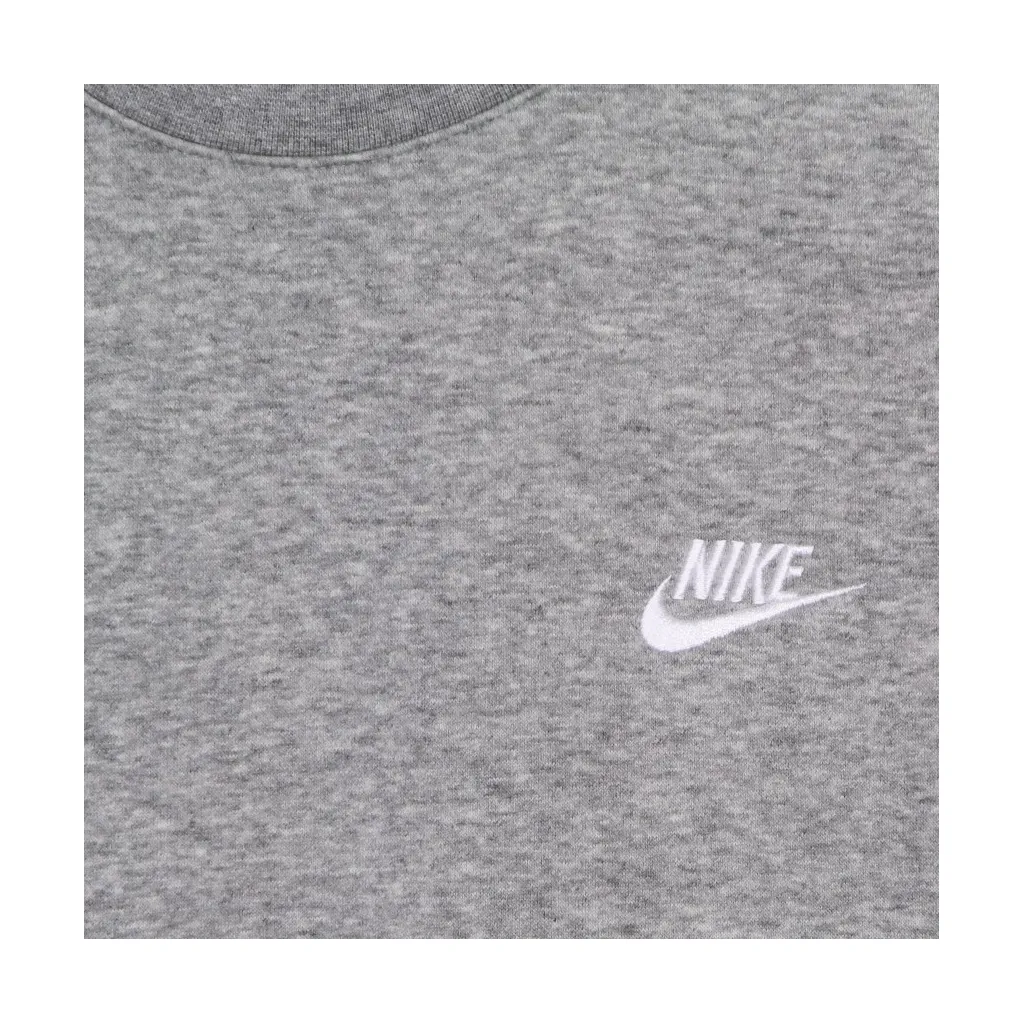 felpa girocollo uomo club crew bb DK GREY HEATHER/WHITE