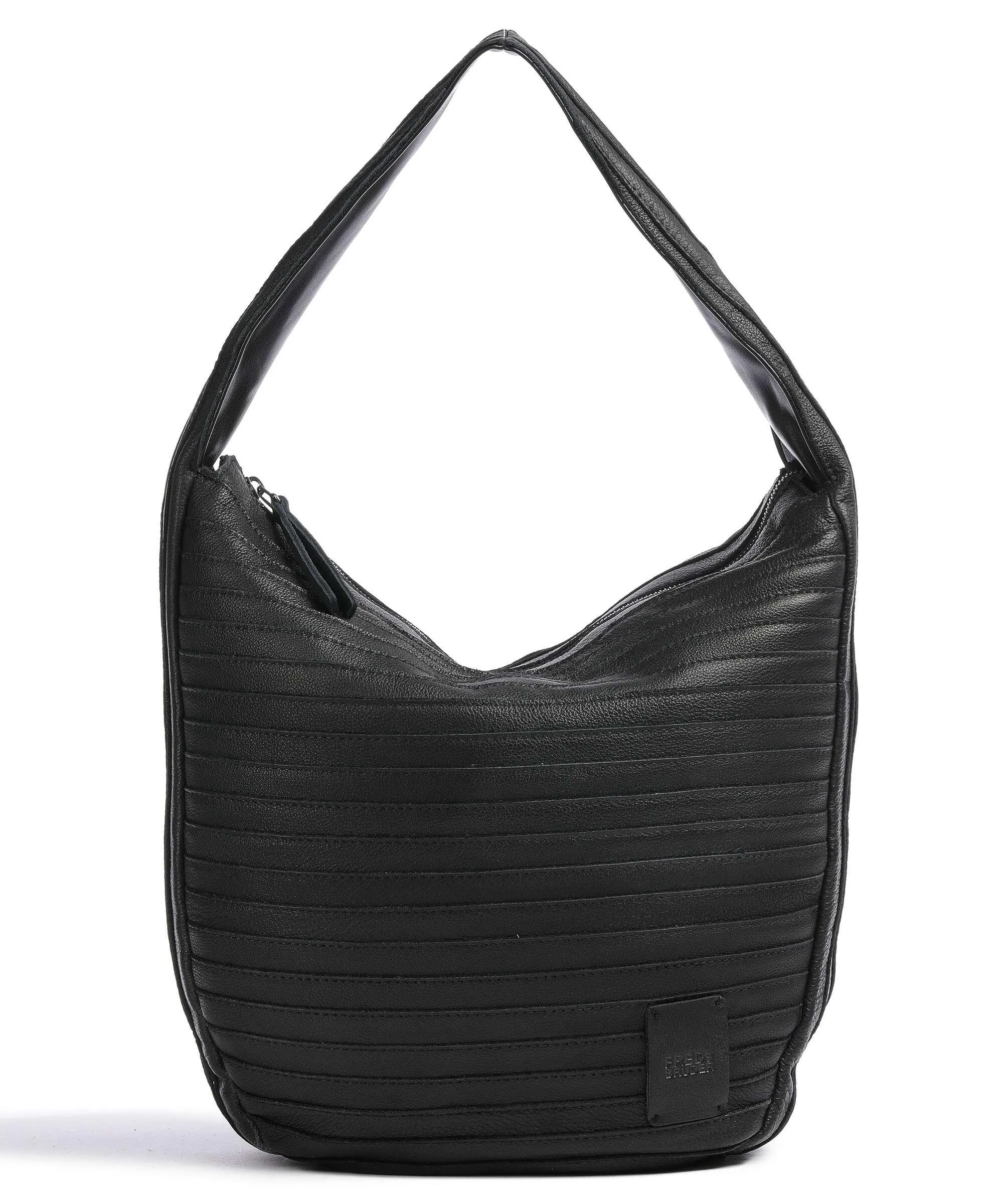  FredsBruder Ibbick Borsa hobo pelle granulata nero  