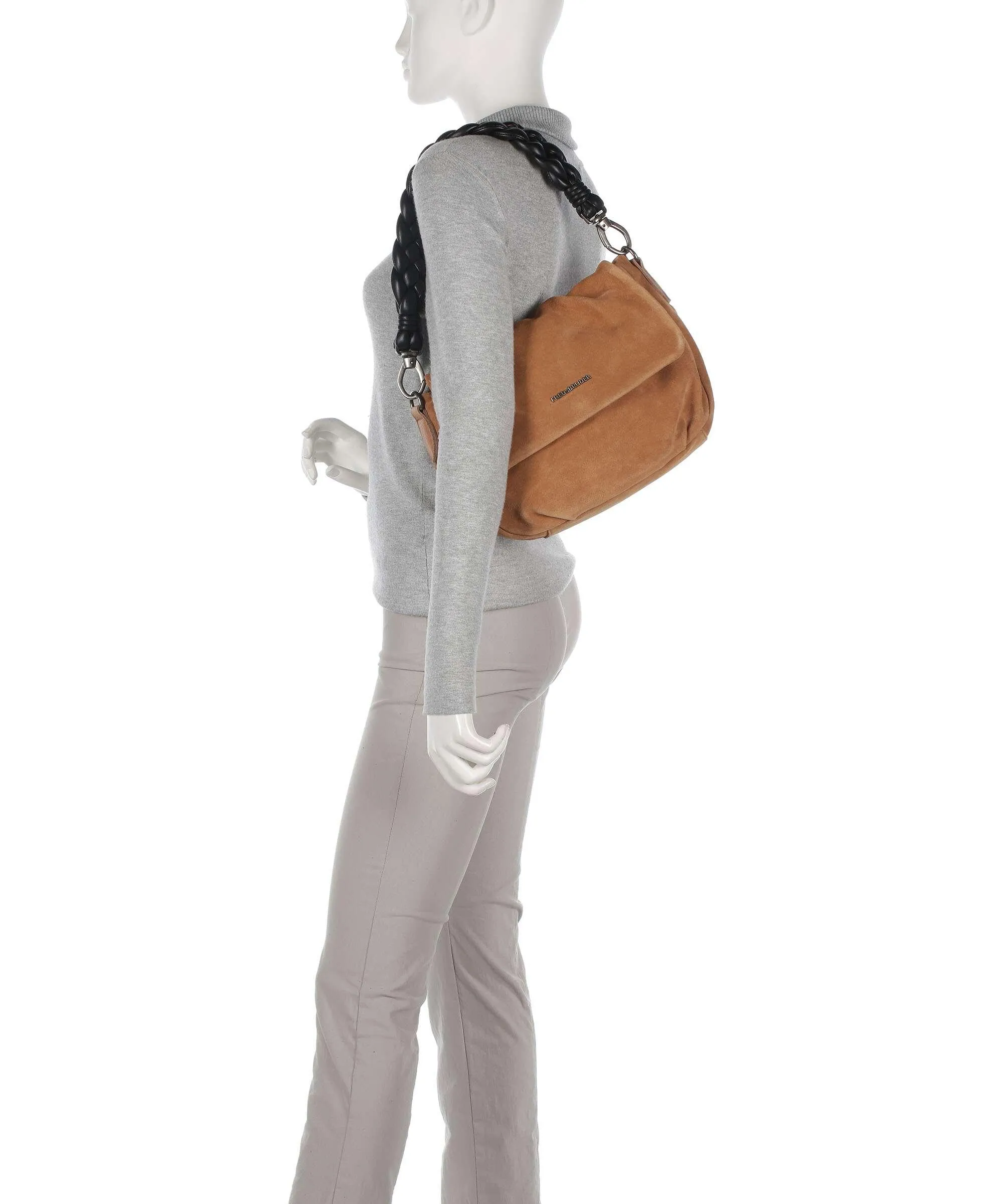  FredsBruder Jo Borsa a spalla pelle ruvida, pelle granulata cognac  