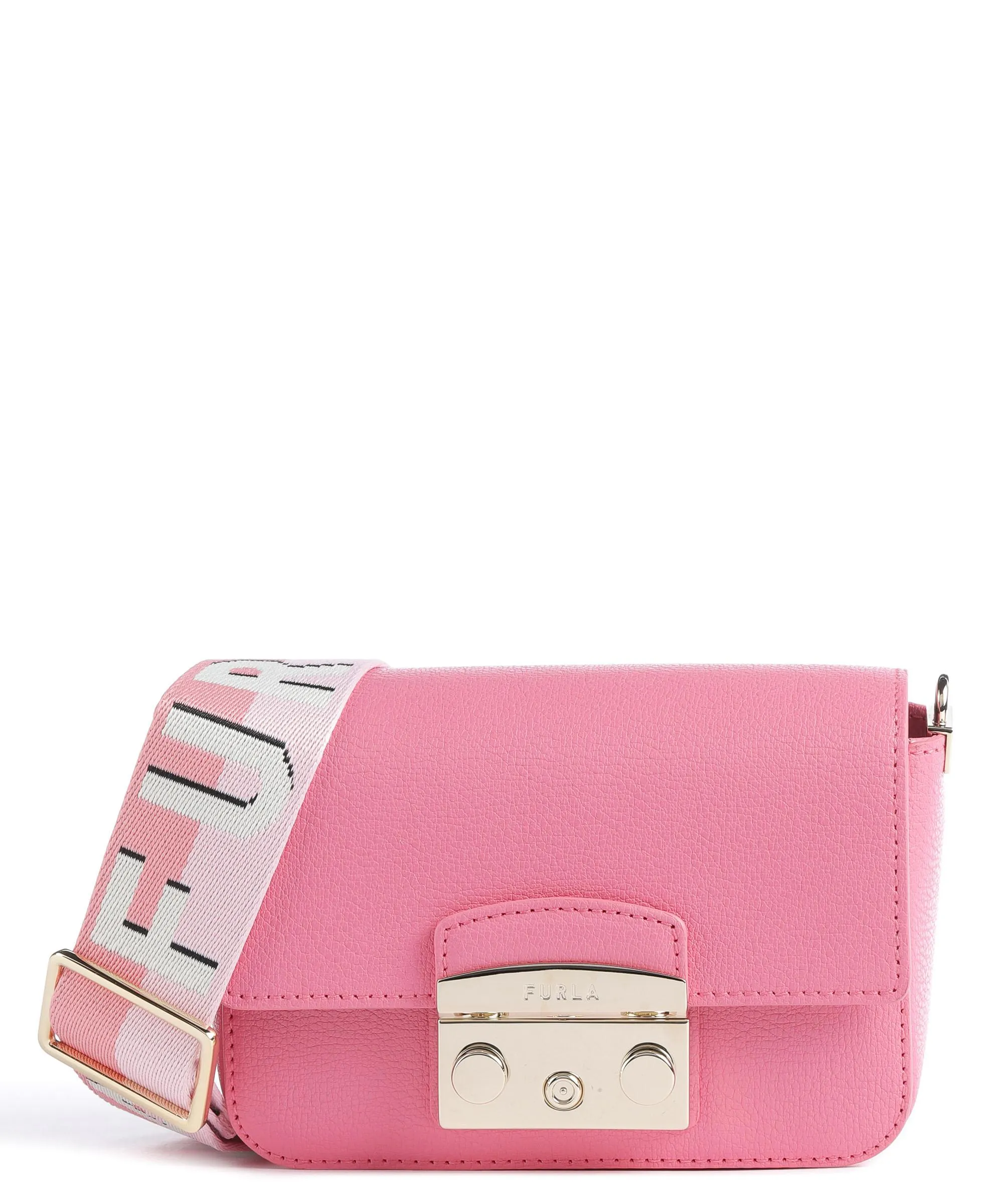  Furla Metropolis Mini Borsa a tracolla pelle granulata rosa  