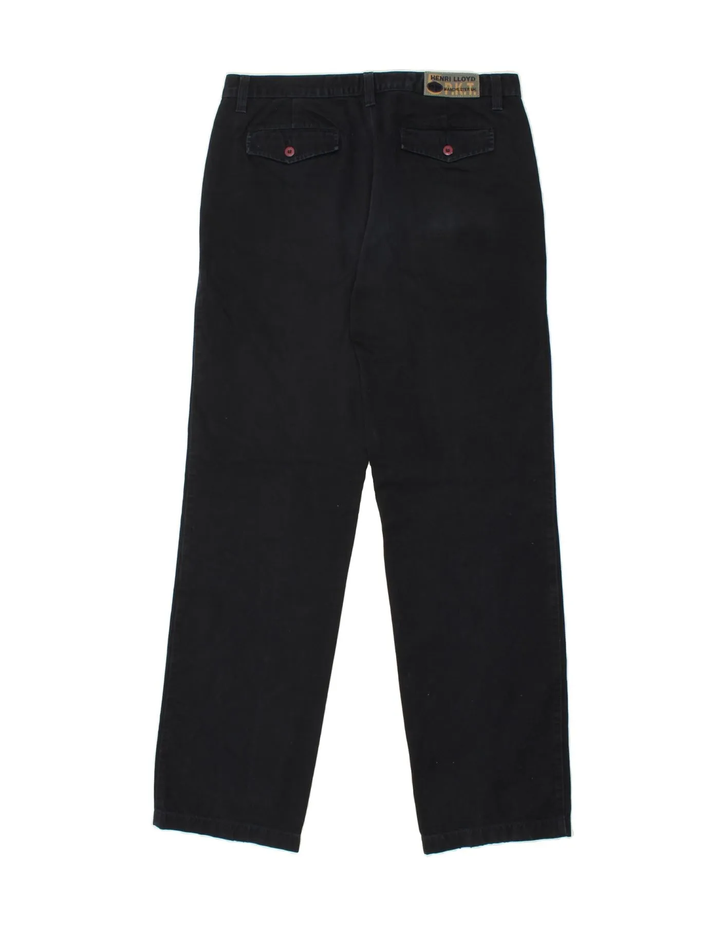 HENRI LLOYD Mens Straight Chino Trousers IT 52 XL W38 L35 Navy Blue Cotton