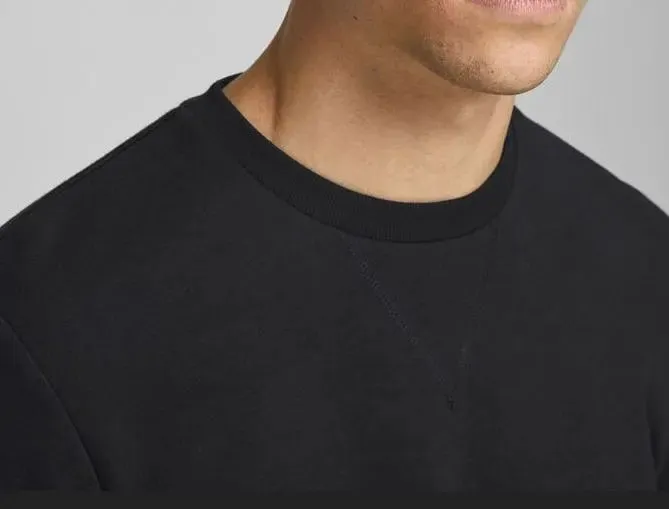 Jack&Jones felpa girocollo basic nero