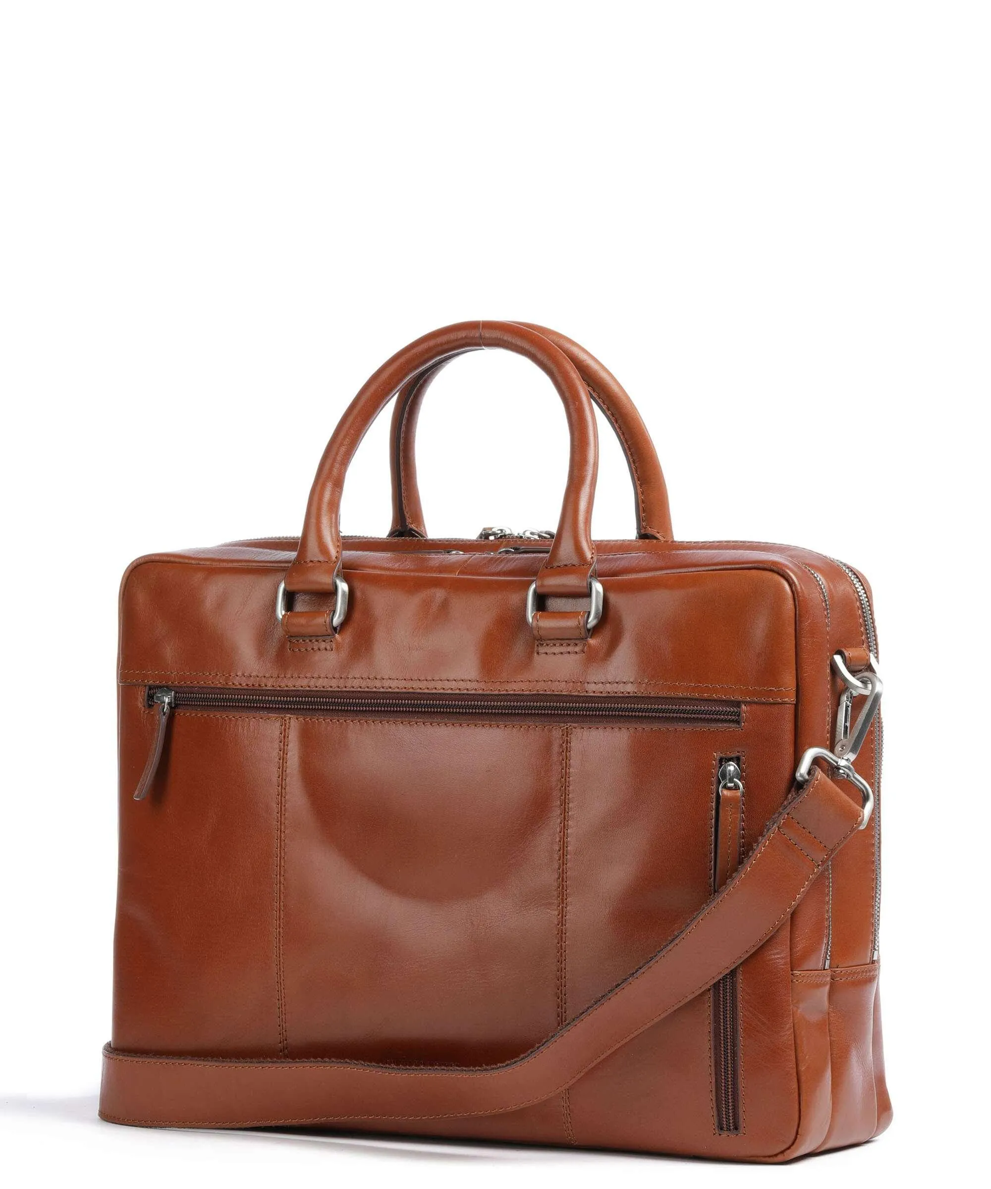  Leonhard Heyden Cambridge Cartella 15″ pelle di vacchetta finemente grana cognac  
