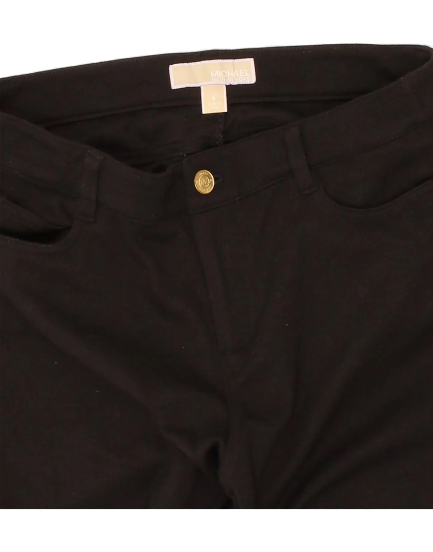 MICHAEL KORS Womens Skinny Casual Trousers US 8 Medium W26 L29 Black