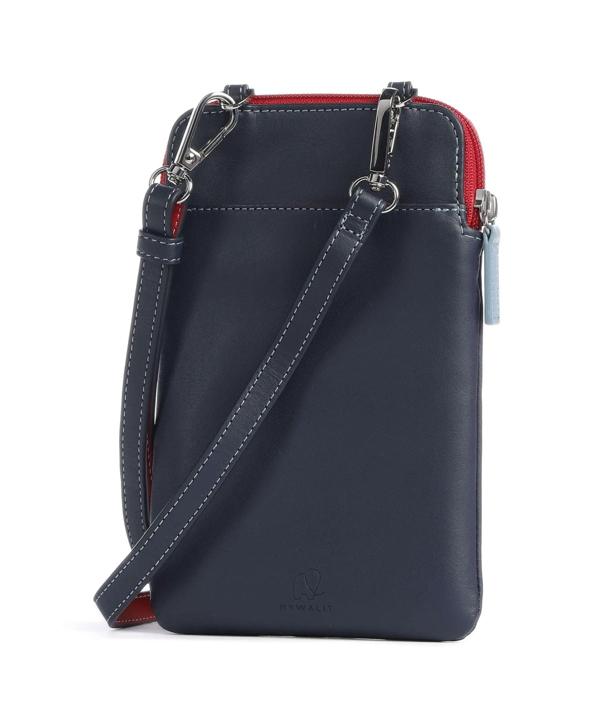  Mywalit Borsetta porta cellulare pelle di vacchetta finemente grana blu scuro  