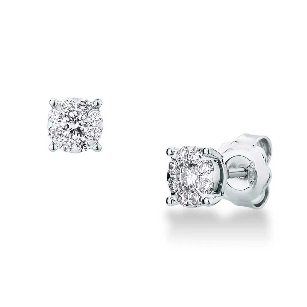 Orecchini oro bianco diamante multipietra 0,68ct Mirco Visconti