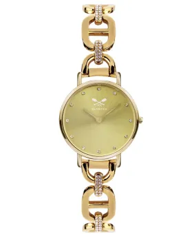 OROLOGIO SUNRAY DORATO CON ZIRCONI dm. 28 MAGLIA MARINA CON ZIRCONI