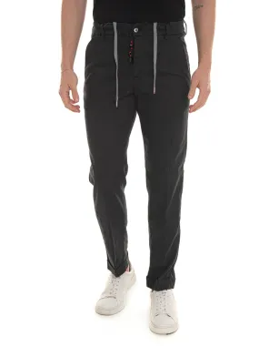 Pantalone modello jogger MANU Nero Marco Pescarolo Uomo