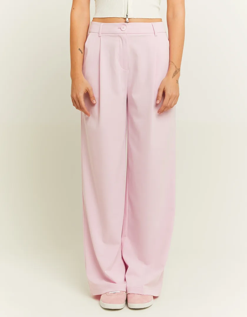 Pantaloni Wide Leg Rosa  
