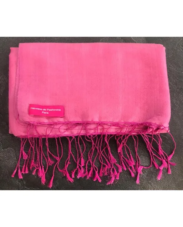 Pashmina in seta Glicine e notte Rosa e rosa pallido 70 x 180cm