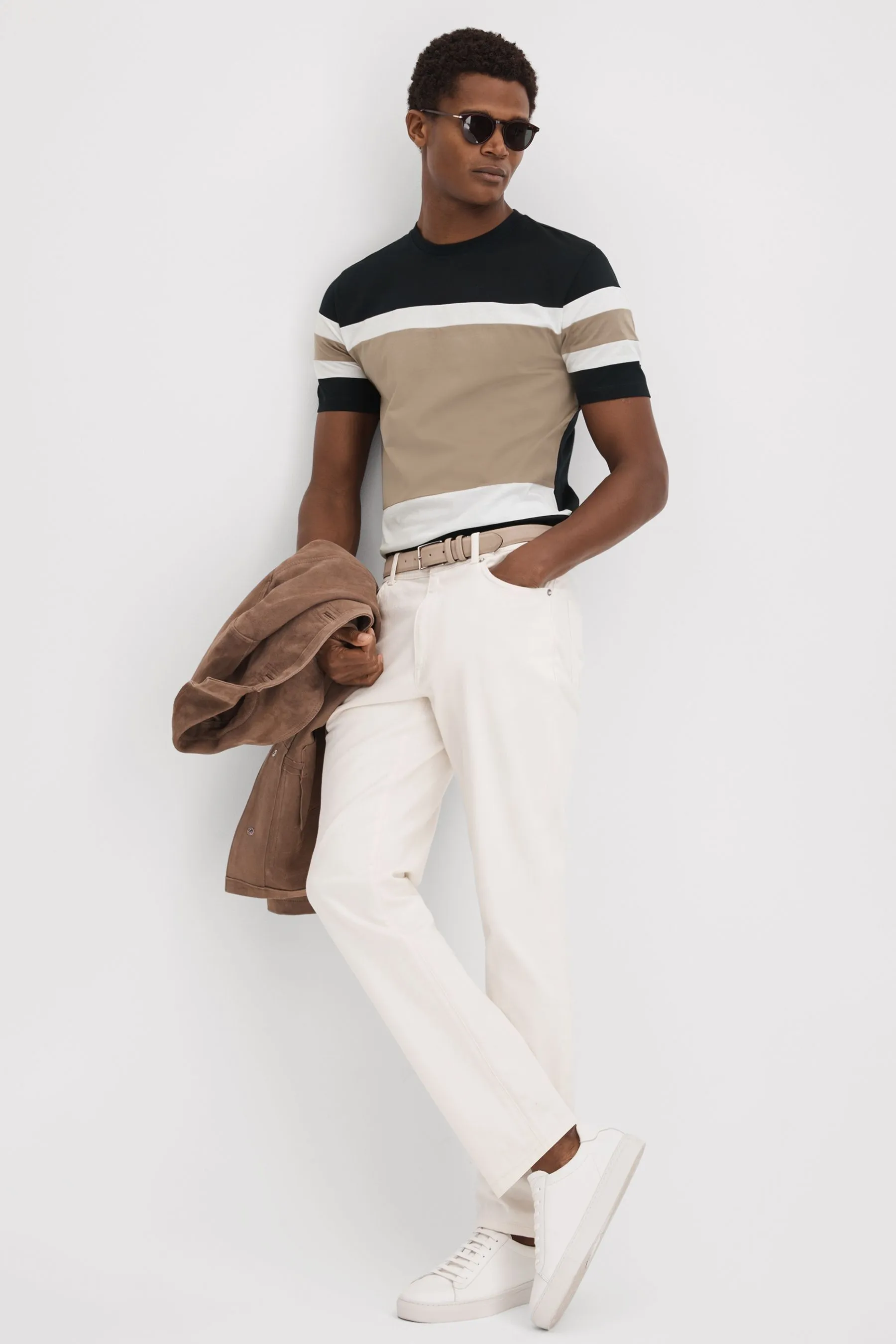 Reiss Auckland - T-shirt in Girocollo di cotone mercerizzata    