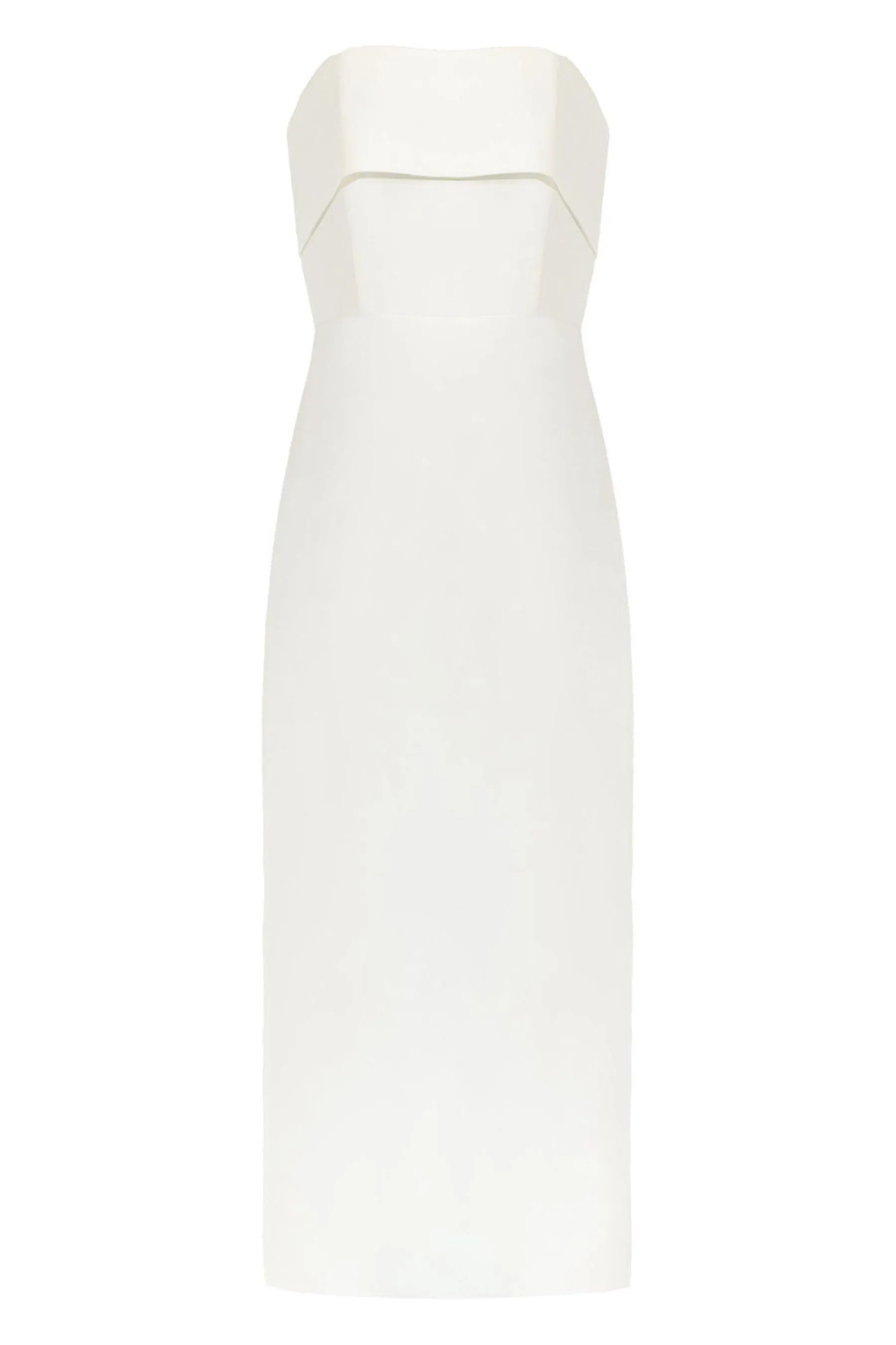Ro&Zo Crepe Boned Bandeau White - Abito