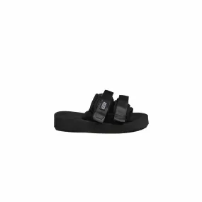 Sandali in gomma Moto-Vs nere effetto suede Suicoke