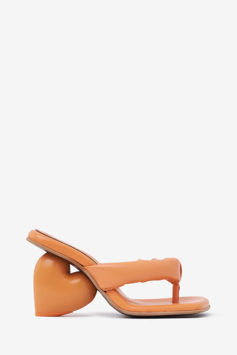 Sandali LOVE MULE in ecopelle arancione