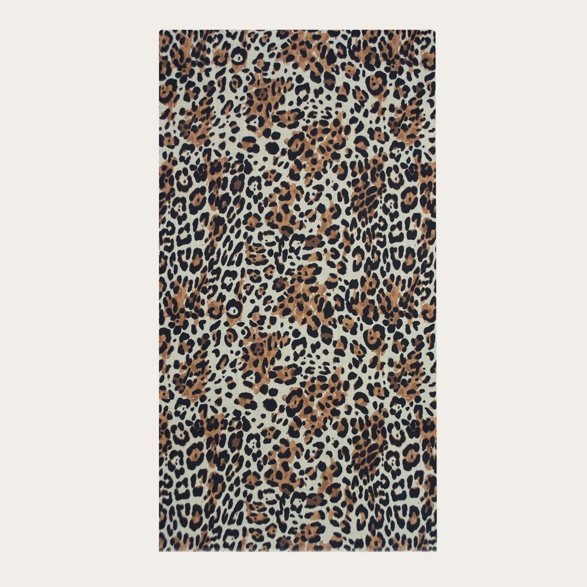 Sciarpa leggera in lana con motivo animalier