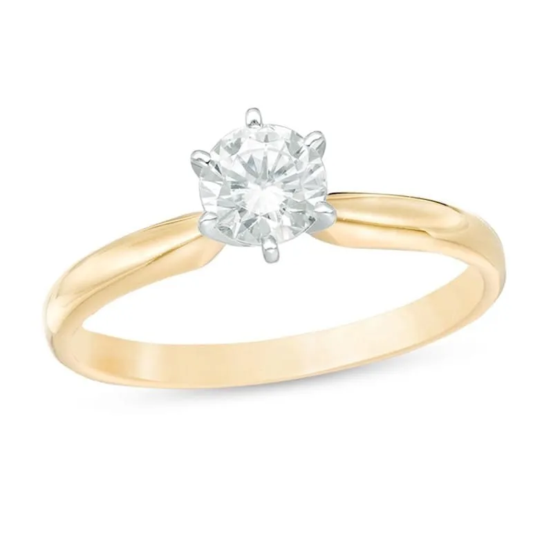 Solitario Oro Giallo Donna con diamante 0.60 carati