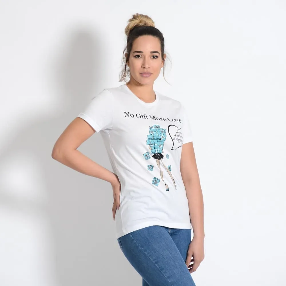 T-shirt donna stampa shopping