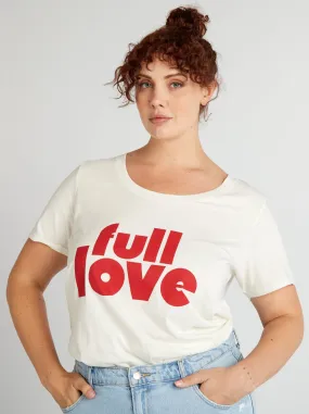 T-shirt in cotone con stampa - BIANCO