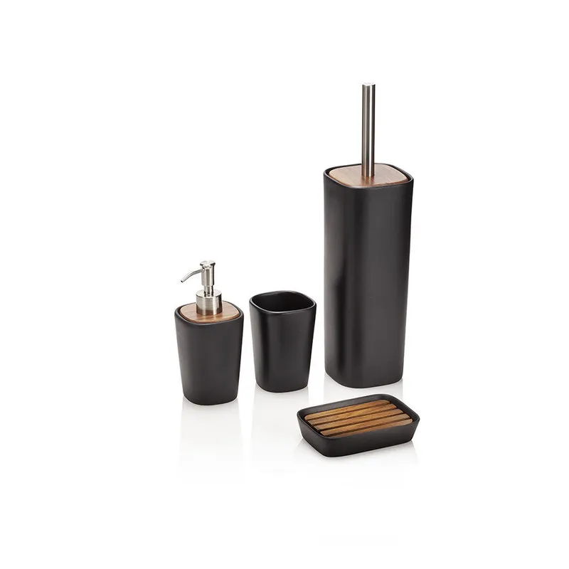 TFT Home Portascopino WOOD, nero/noce