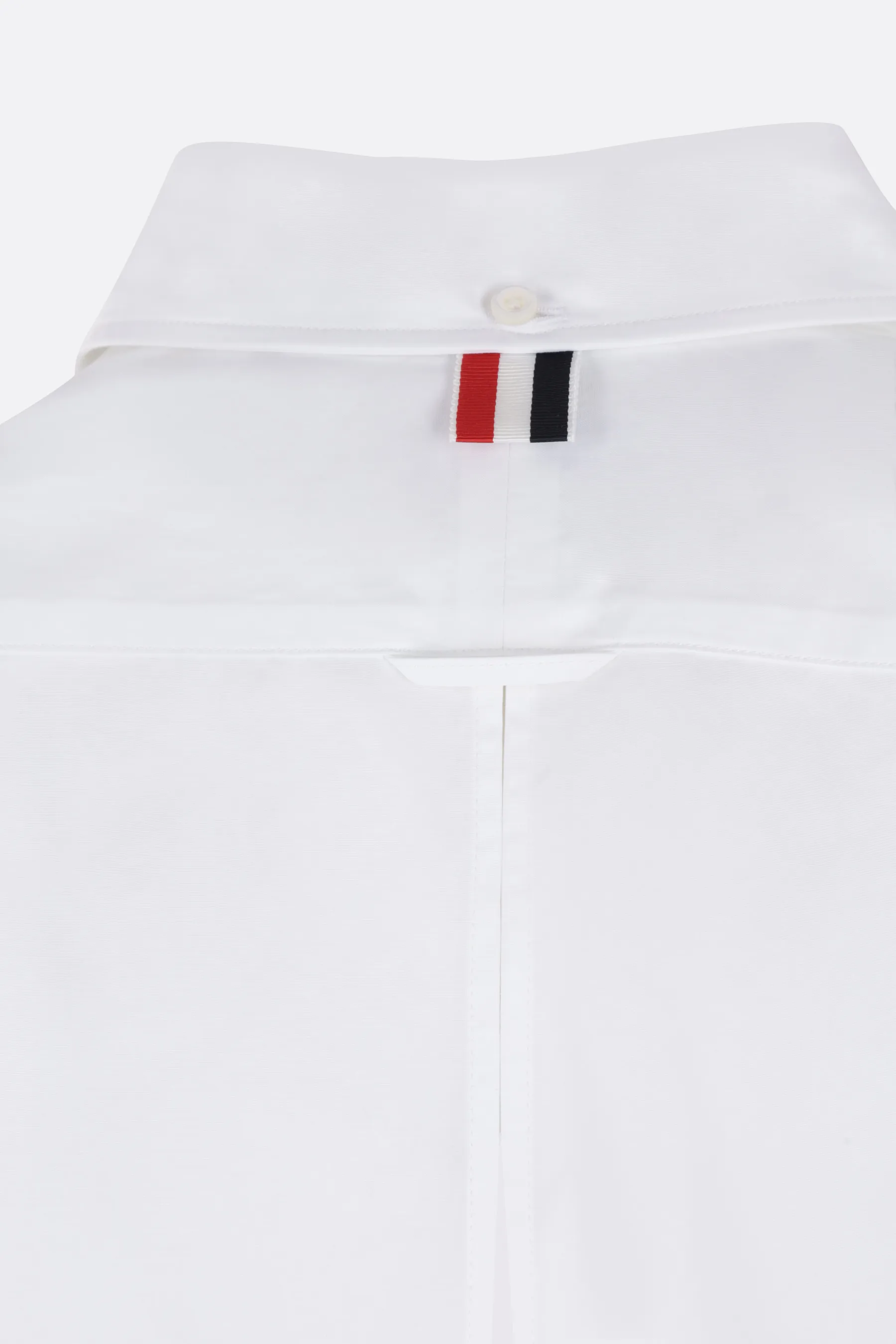  THOM BROWNE camicia oversize in popeline con spacchi 