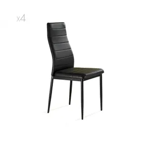 Tomasucci Set 4 sedie Camaro, nero