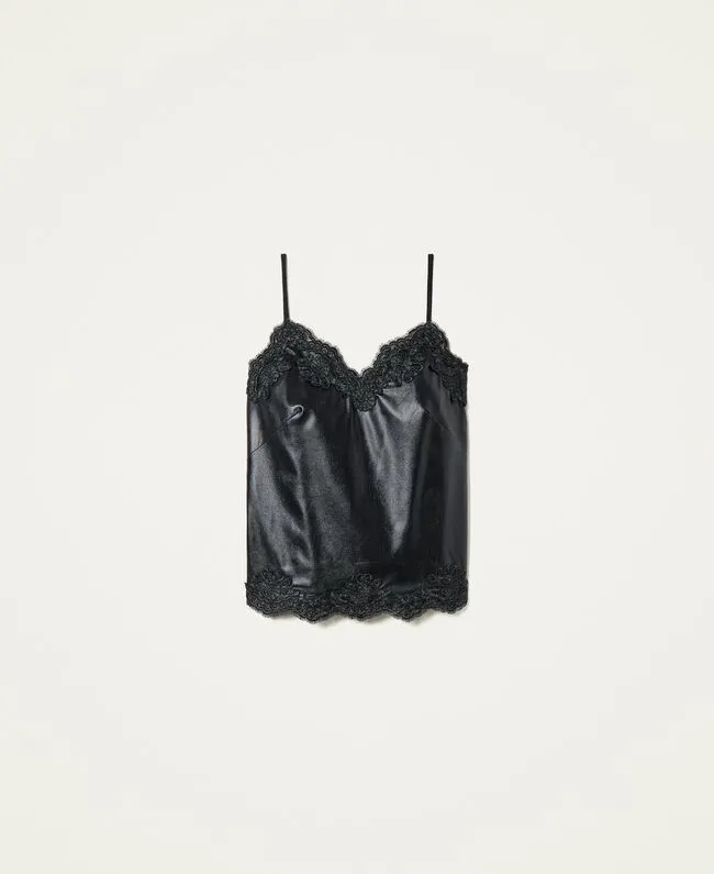 Top da donna di colore nero